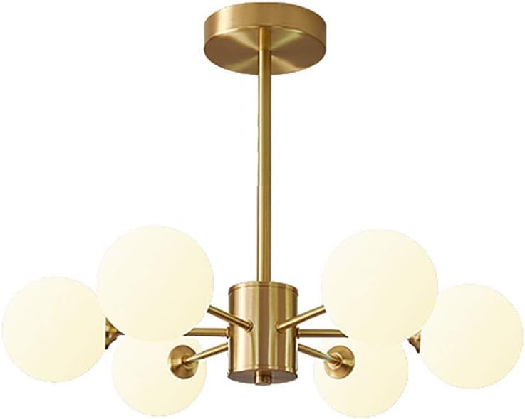 Image of Wall Lamp Chandelier Pendant Light, Home Decor for Bedroom, Living Room, Hallway, Cafe, Hotel, Restaurant (6 Light Gold Hanging LAMP with LED Bulb Pack of 1)
