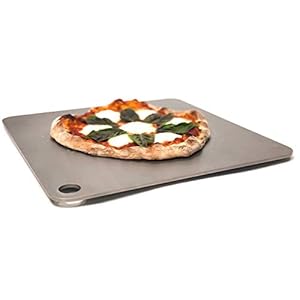 by Conductive Cooking – Square Pizza Steel Plate for Oven Cooking and Baking (3/8″ Deluxe, 16”x16” Square) – Made in USA