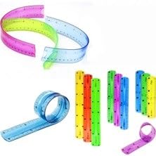 Silikon Cetvel, K r lmaz ve Esnek, 30 cm, 3l  Set