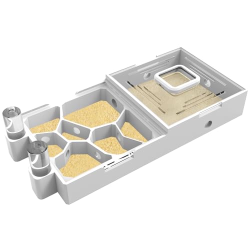 PioneerAnts Nest Farm for Live Ants and Queen - Ant Farms with Yellow Sand Observation Transparent Ant Farm for Adults 3D Printed Nest Ant Workshop Castle Ant Garden Queen (Kit-A)
