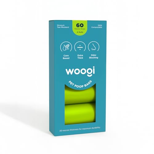 Woogi Biodegradable Dog Poop Bags (60 Count)