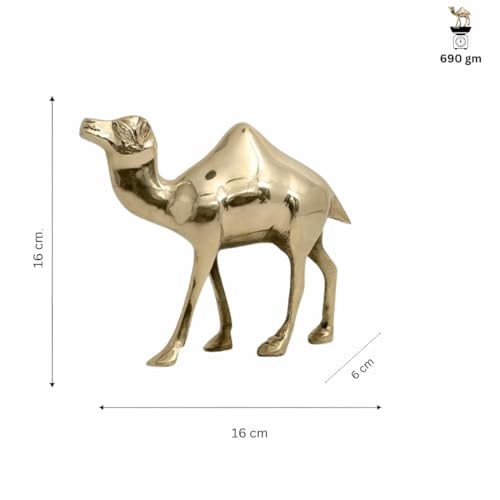Image of Brass Camel Idol | Vastu Remedy for Endurance, Financial Stability & Trade Luck | Premium Brass Camel Showpiece for Home & Office