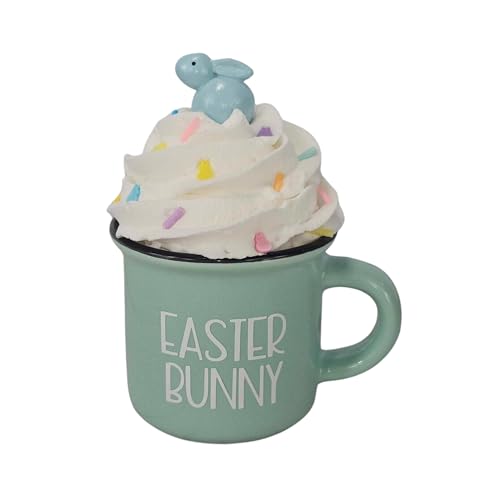 Mini taza decorativa azul para Pascua de 3x3.75 pulgadas miniatura 1