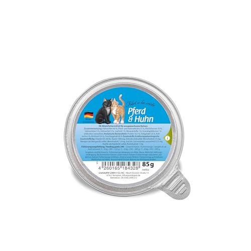 GranataPet Filet à la Carte Pferd & Huhn, 6 x 85 g, Nassfutter für Katzen, Filet-Stückchen ohne Getreide, Katzenfutter ohne Zuckerzusatz, hoher Fleischanteil