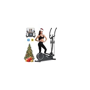 TODO 2 in 1 Elliptical Cross Trainer with App, 32 Level Resistance Magnetic Elliptical Machine, Cross Trainers for Home Gym with LCD Display, Heart Rate Sensors, Water cup- and Device Holder