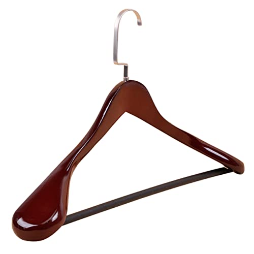 Garneck Solid Wood Clothing Hanger Multi-Function Drying Rack Extra Wide for Pants Jacket Thicken Suit Hanger