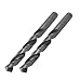 New Lon0167 2 Pcs Featured High Speed Steel reliable efficacy 11.4mm Diameter Tip Straight drill hole Twist Drill Bit Black(id:460 e2 1b bed)
