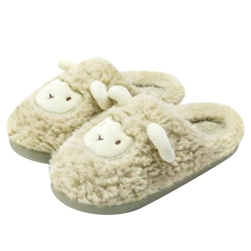 SHOBDW Zapatillas de Estar por Casa, Pantuflas Peluche Cmodas Suaves Calientes para Hotel Invierno, Zapatos Antideslizantes Silenciosas Interior y Exteriores, Slippers Lindo Dibujos