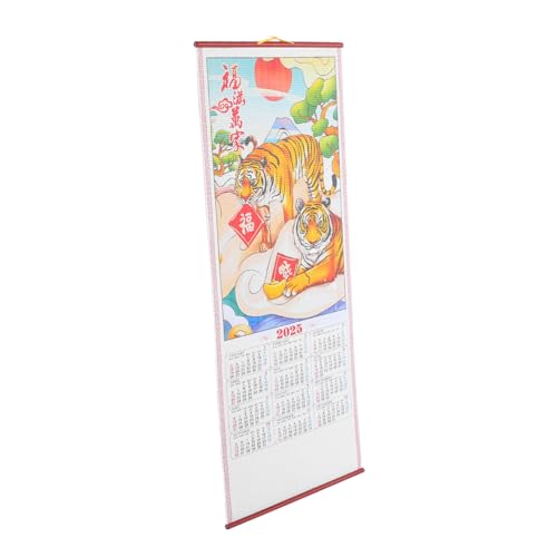 NULYLU 年壁掛けカレンダー 蛇年記念掛軸 壁用丈夫なホームアクセサリー