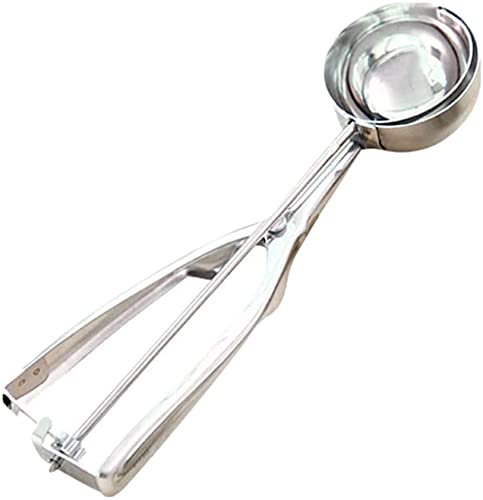 Eisschale Eiscreme mit Auslöser Edelstahl Kekslöffel Melone Löffel Set für Home Restaurant (Farbe: Silber, Größe: s) (Color : Silver, Size : S)