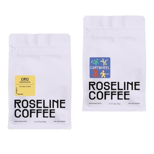 Bean Box Portland Coffee Sampler, 2-Pack - Roasted by Roseline, Gourmet Arabica Coffee, Variety Pack - Whole Bean