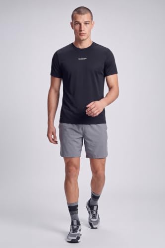 Image of Reebok Men's Polyester Gym T-Shirt - Quick Dry Moisture Wicking Sports T-Shirt for Men | Workout Running Training Tshirt for Men | Half Sleeve Active Tee