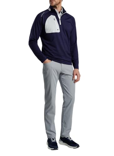 PETER MILLAR Men's Verge Performance Quarter-Zip, Navy, XL3
