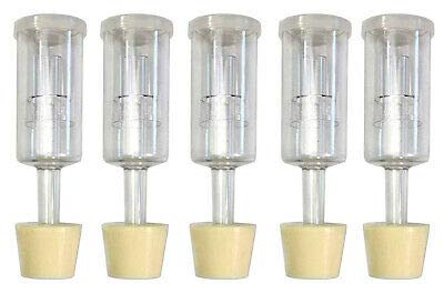 3ct. - 3 Piece Airlock with #7 Stopper - Set of 3 (Cylinder Airlock)