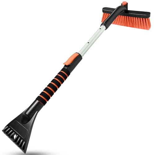 SEAAES Ice Scraper with Snow Brush, Snow Removal for Car Windshield