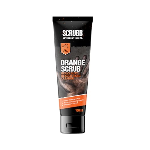 SCRUBB Orange Scrub Heavy Duty Beaded Hand Cleaner Deep Cleaning Action with Scrubbing Agents 100ml Tube