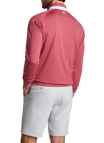PETER MILLAR Men's Verge Performance Quarter-Zip, Cape Red, Small4