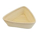 ikasus Rattan Bread Baskets Bread Proofing Basket Triangle Bread Fermentation Basket Natural Hand Woven Rattan Serving Tray Baking Dough Bowl Bread Storage Organizer for Kitchen 23cm x 23cm x 8cm