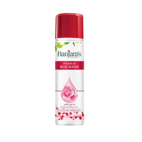 Banjaras Premium Rose Water - Soft & Young - Enriched with Rose Extract - Alcohol & Paraben Free Pink - 120 ml