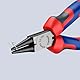 KNIPEX Rundzange mit Comfort-Griffen schwarz atramentiert 140 mm, 22 02 140