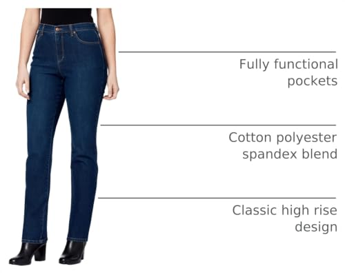 Image of Gloria Vanderbilt Womens Amanda Classic High Rise Tapered Jean Petite