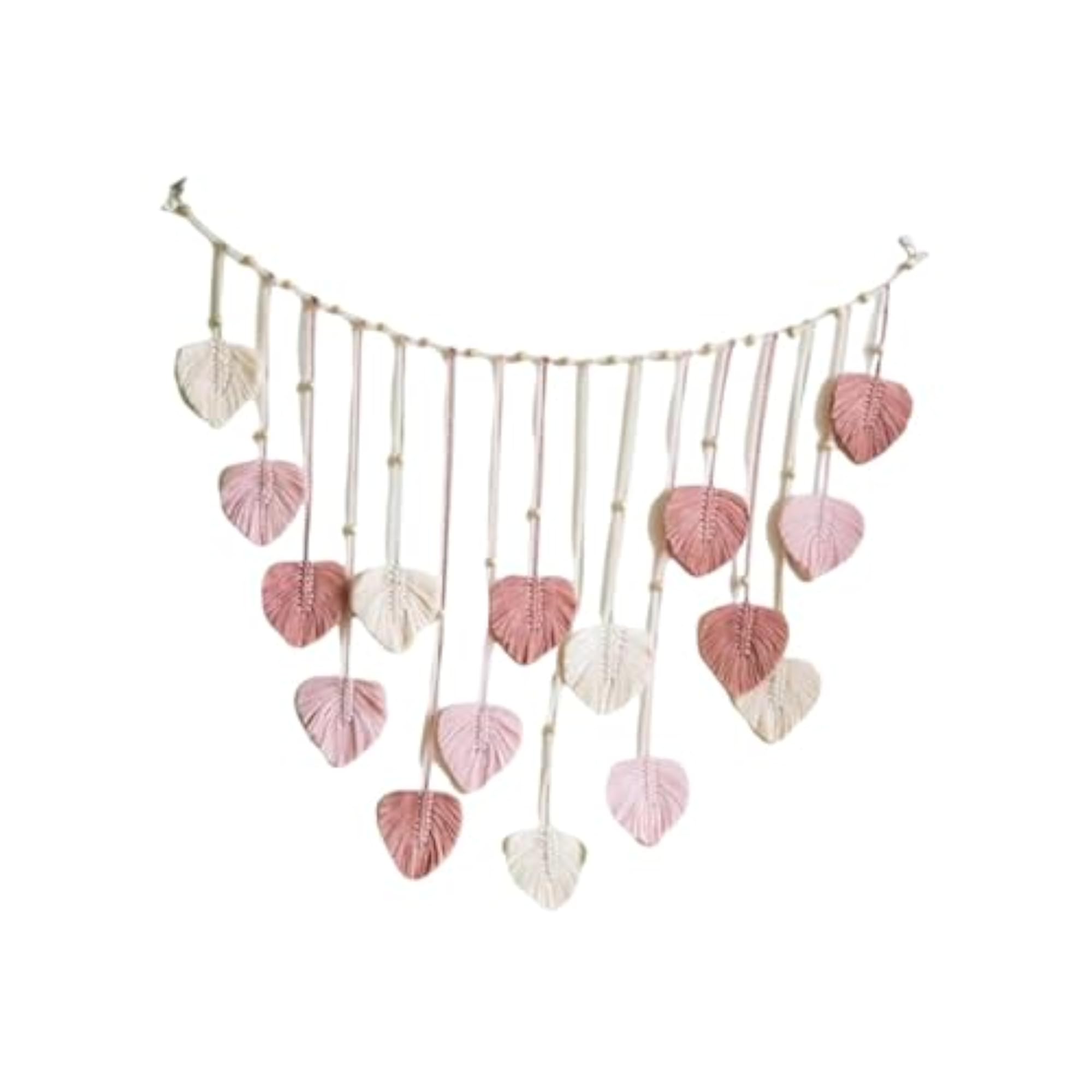 Macrame Wall Hanging Leaves Tapestry, Nursery Decor