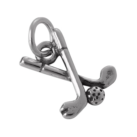 TheCharmWorks Sterling-Silber Golfschläger & Golfball Charmanhänger | Sterling Silver Golf Club & Ball Charm