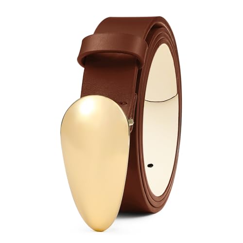Women Leather Belt Fashion Belt for Women Gold Buckle Perfect for Jeans2