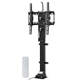 CO-Z Motorized TV Lift for 32' to 57' TVs up to 165lb & 400x400 VESA, Height Adjustable TV Stand & Wall Mount with Remote Control 30° Tilt 120° Swivel, Automatic TV Lift for Home Office