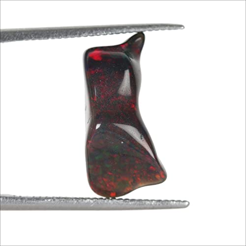 Gemhub Natural Fire Opal Organic Stone, 3.65 Ct, Ethiopian Fire Opal Crystal Loose Gemstone, Diy Jewelry Making Supplies, Chakra Healing Stone #TOP4