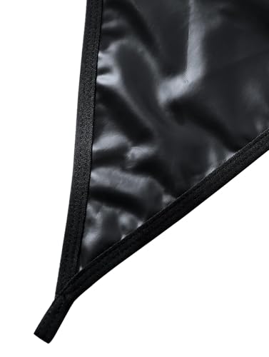 Image of Lilosy Sexy Pu Leather Strappy Underwire Garter Belt Lingerie Set