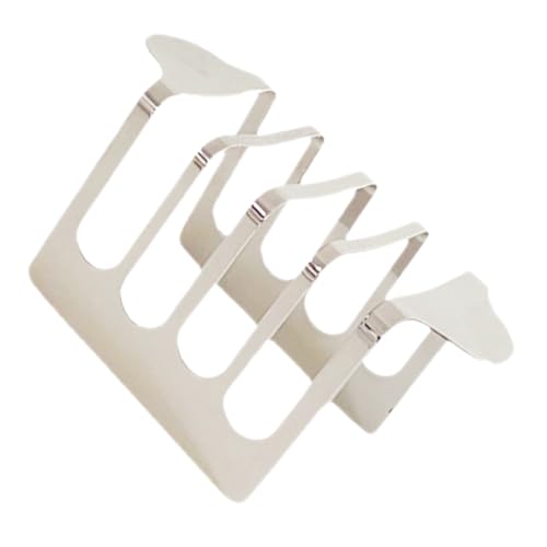 UTHCLO Brushed Stainless Toast Rack Bread Slice Holder Desktop Toast Stand Kitchen Accessory