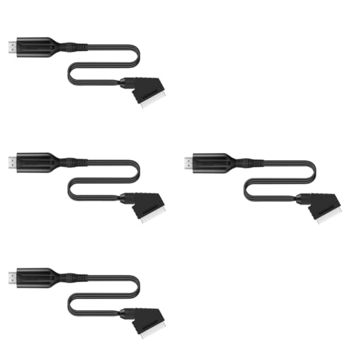 Cable para TV VCR y DVD con convertidor Scart y adaptador de video audio analógico