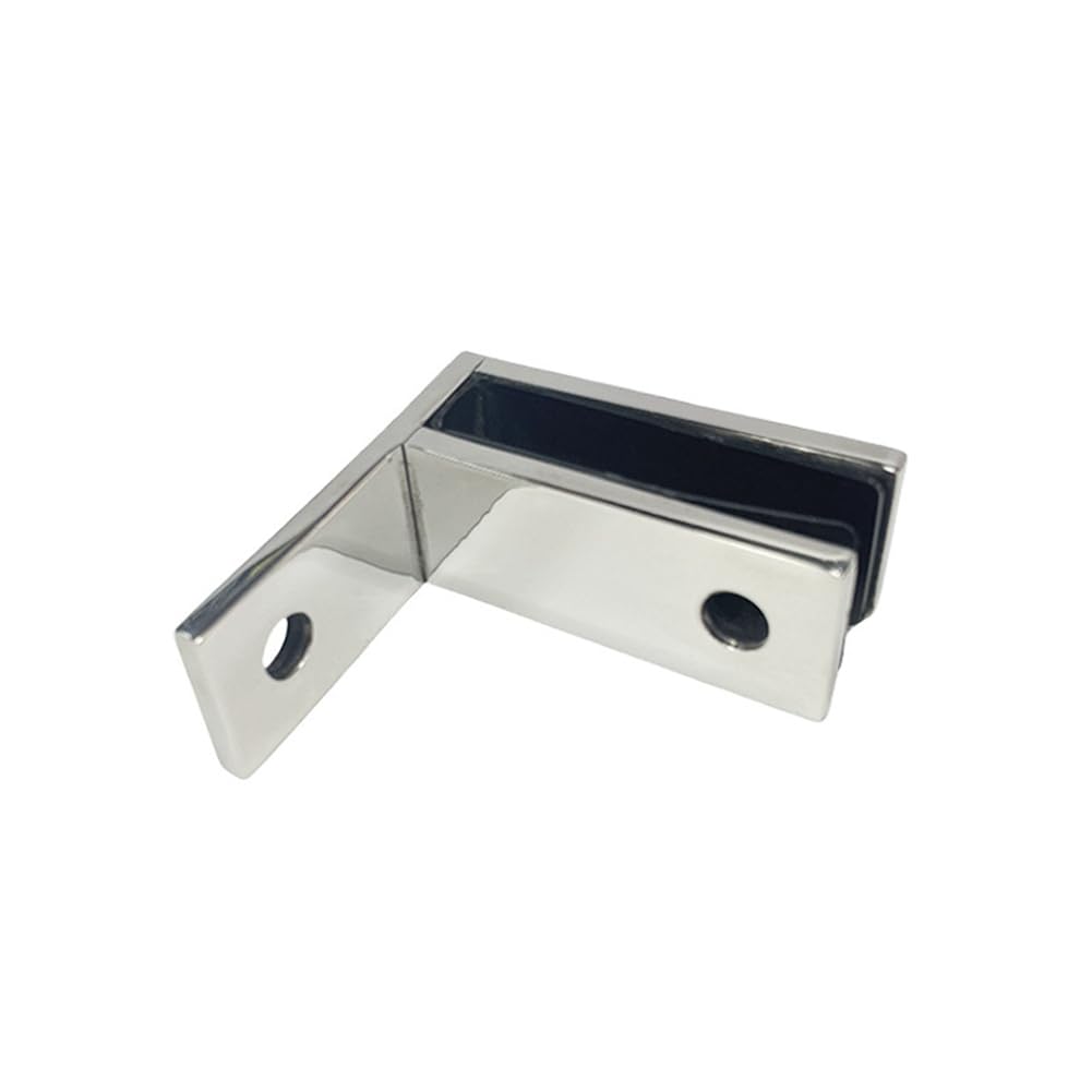Jnchdghwa Silver Thickened Cast 304 Stainless Steel Shower Room Bathroom Partition Glass Fixing Clip Fixed Corner Code For Bathing Space 90 Degree Wall