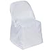 Efavormart 50pcs White Linen Polyester Folding Chair Cover Dinning Chair Slipcover for Wedding Party Event Banquet Catering