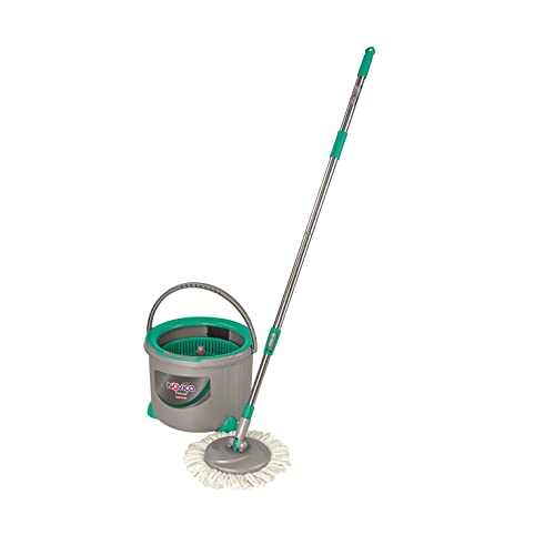 Noviça - Mop Twister Lava e Secao com Balde de 13 Litros, Cesto Centrífuga com Sistema Antirespingo e Esfregão de Microfibra com Cabo, Bettanin