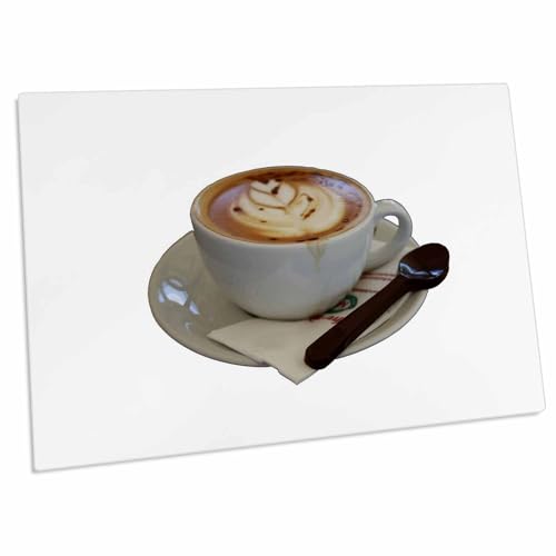 3dRose Americano Coffee con Diseño Tulipán y Cuchara Chocolate miniatura 1