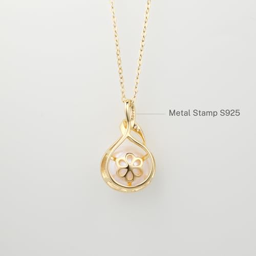 Freshwater Cultured Pearl Pendant Necklaces 925 Sterling Silver Jewelry for Women 16-18 inch4