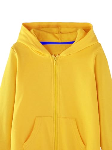 Image of HILEELANG Boy Hoodie Sweatshirt Zip-Up Cotton Casual Pocket Jacket Spring Fall Clothes