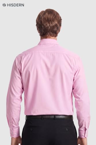Image of HISDERN Mens Dress Shirts Long Sleeve Button Down Casual Shirts for Men Inner Contrast Formal Business Tuxedo Wedding Shirt