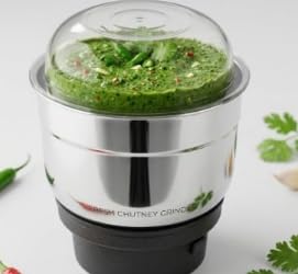 Image of Mixer Jar for Wet & Dry Grinding | Stainless Steel Jar with Transparent Dome Lid | Multipurpose Kitchen Grinding Jar