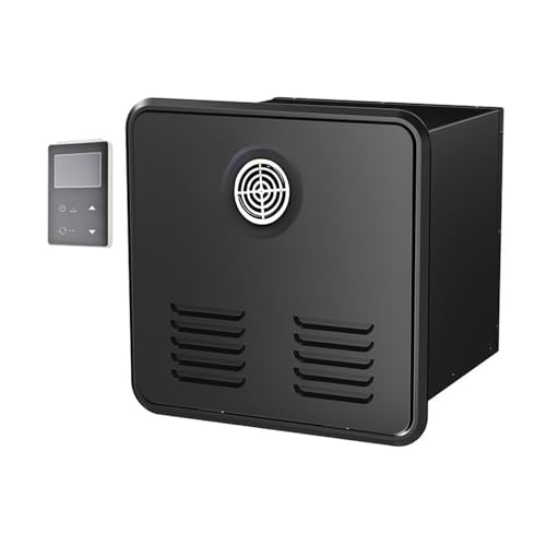 Ymnogjie Calentador de Agua Gas,Calentador de Agua Sin Tanque para Autocaravanas,12 V CC,Termo de Gas Butano,con Temperatura Ajustable de 95 a 124 °F (35 a 51 °C) Black