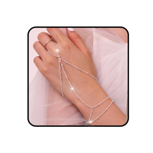 Frosted Crystal Rondelle Three Chain Bracelet&nbsp;