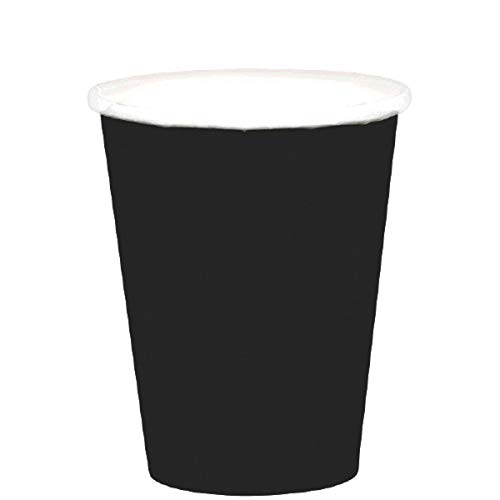Gobelets en carton noir Amscan 266 ml parfaits pour pique-niques et repas de fête