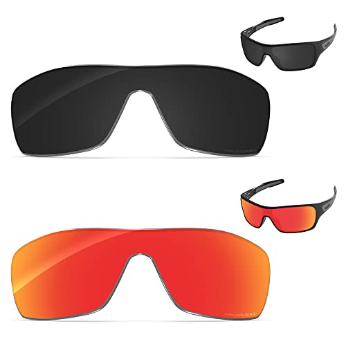 Image of Performance Replacement Lenses Compatible with Oakley Turbine Rotor OO9307 Polarized Etched