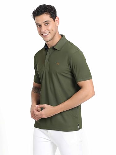 Image of STELLERS Men's Premium Polo T-Shirt Wrinkle Free Quick Dry Soft and Feather Touch Feel Regular Fit Olive Green X-Large