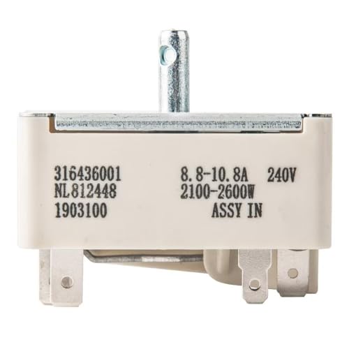 Kontrollexperten 316436001 OEM Infinite Switch Compatible with Frigidaire and Affiliated Brands Replaces Parts 316021501, 1155395, EA1145040, AH1145040, White, NT-R68C - image 3