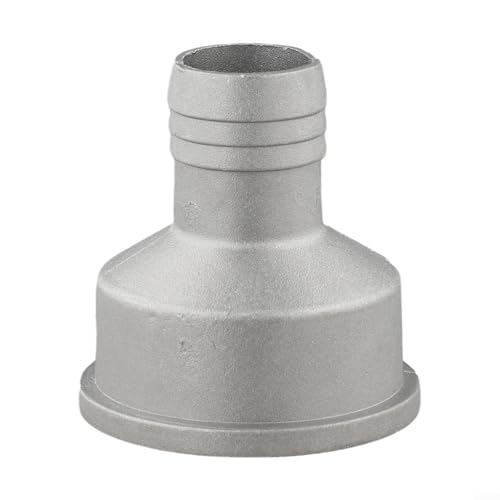 Connettore per tubo dell'acqua in alluminio con guarnizione in gomma per raccordi dritti da 5,1 cm e 2,5 cm a 3,8 cm, argento (da 5 a 3,2 cm)
