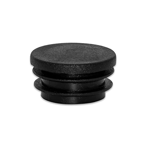 Image of Flyshop 8 Pack Black Plastic Hole Plug Round Tubing End Cap Chair Glide Inserts 32 mm, 1-1 /4 inch