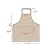 LOYHUANG Total 6PCS Red Aprons Bulk for Women Unisex Plain Colour Bib Aprons with 2 Front Pockets Washable Apron for Painting Cooking Baking Kitchen Restaurant Crafting